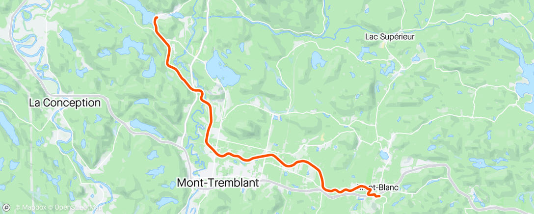 Map of the activity, Mont Blanc - Tremblant