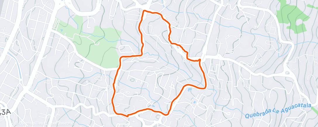 Map of the activity, Morning Run Transversales