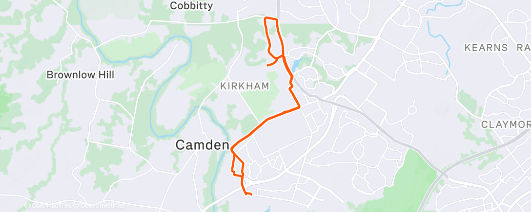 Карта физической активности (Afternoon Ride)