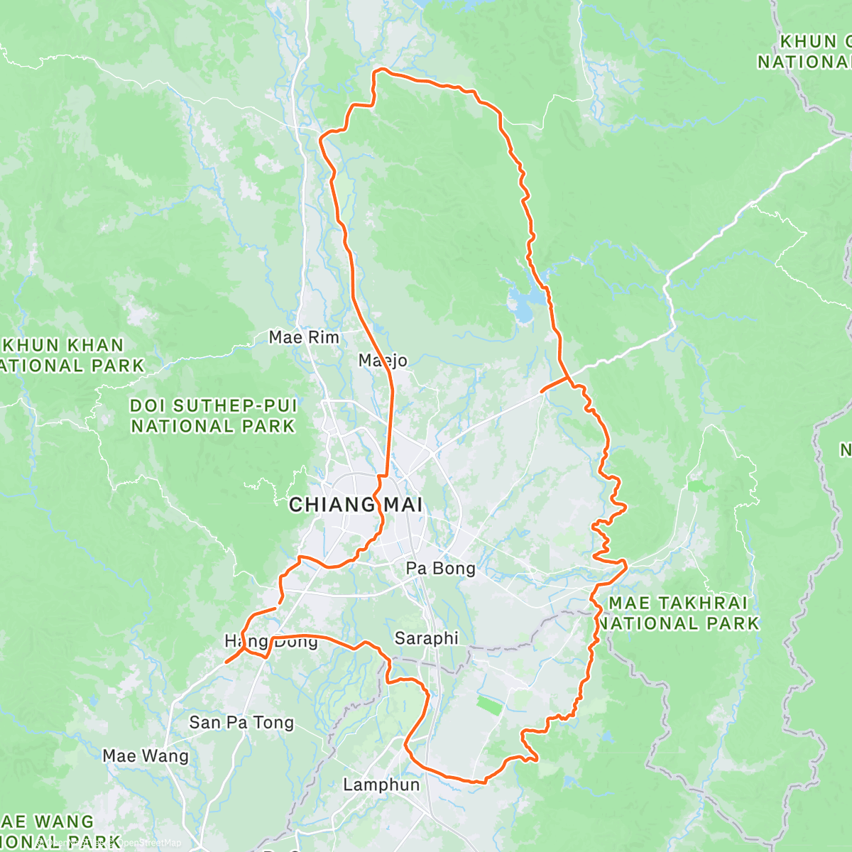 Map of the activity, Short day Long ride