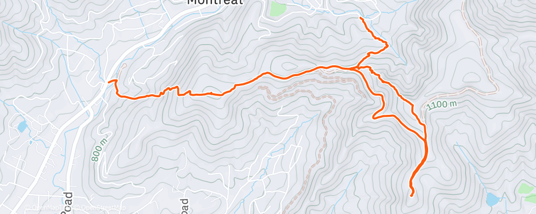 Map of the activity, Morning Hike