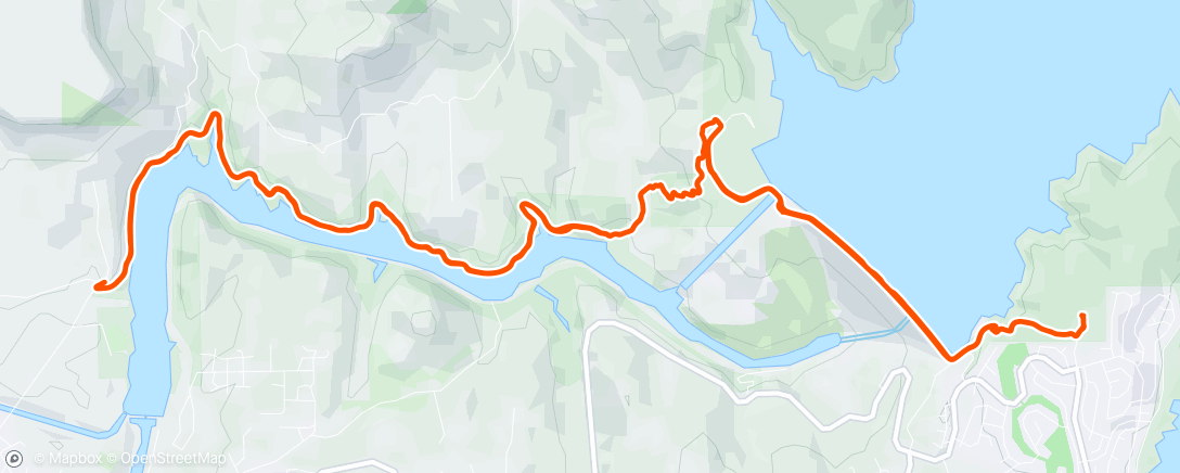 Mapa da atividade, Evening ride to Oroville Dam visitor center
