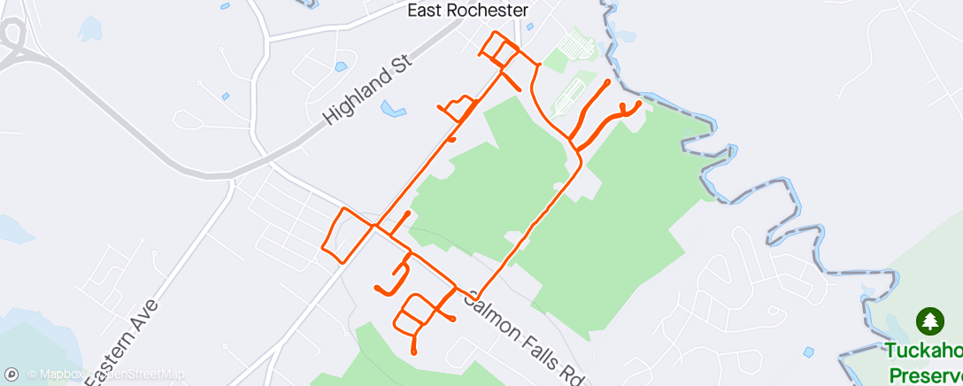 Map of the activity, East Roch Streets