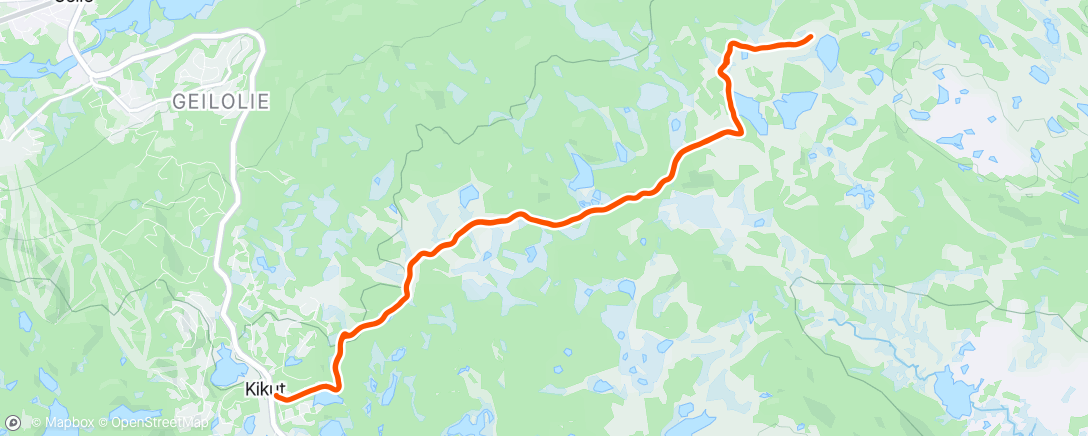 Map of the activity, Årets siste skitur?