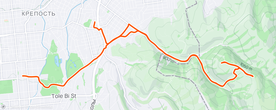 Mapa da atividade, Горный велозаезд (утро)