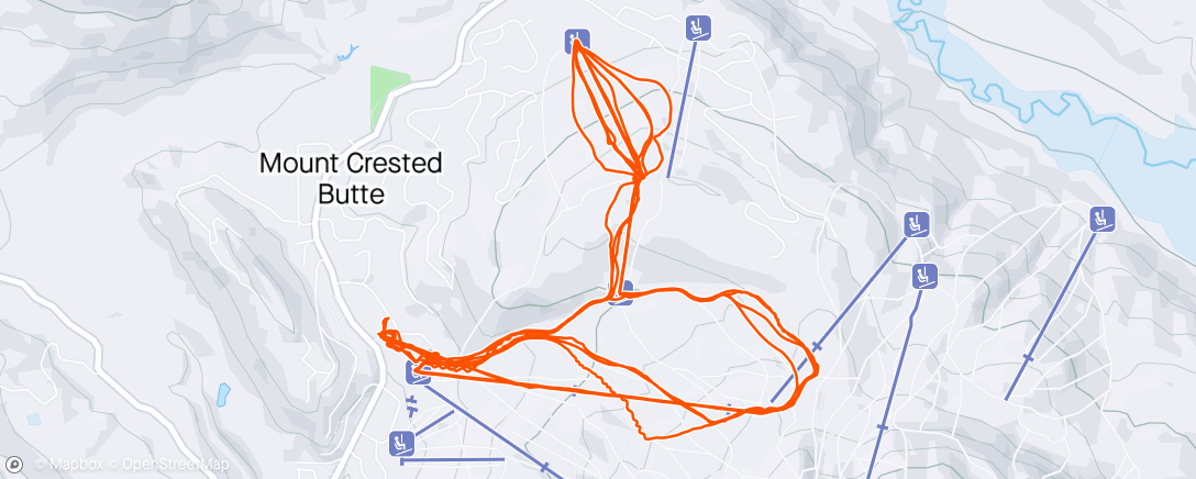 Map of the activity, Crested butte with the whole crew