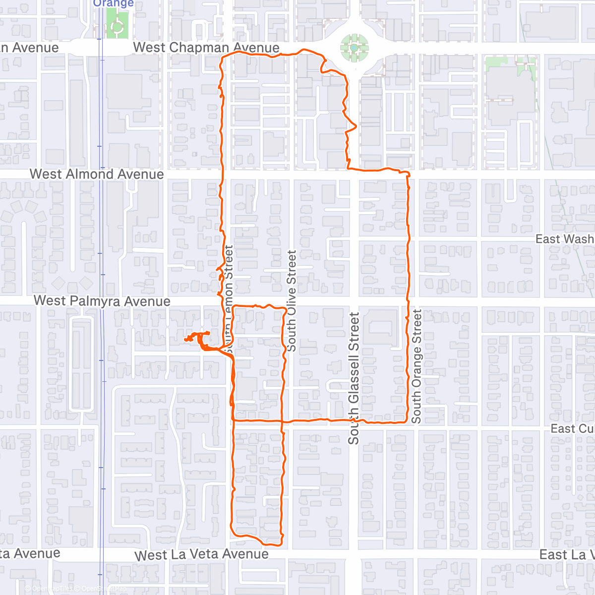 Map of the activity, Afternoon Walk