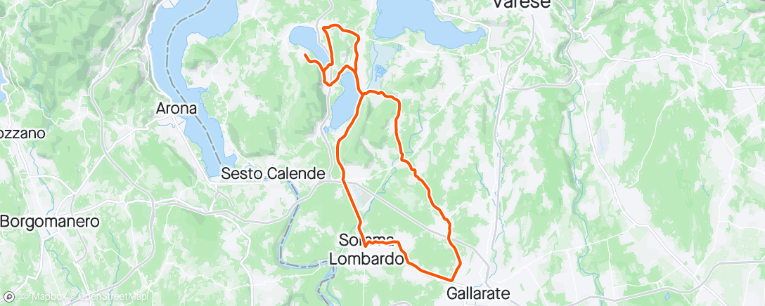 Karte der Aktivität „Ciclismo pomeridiano”
