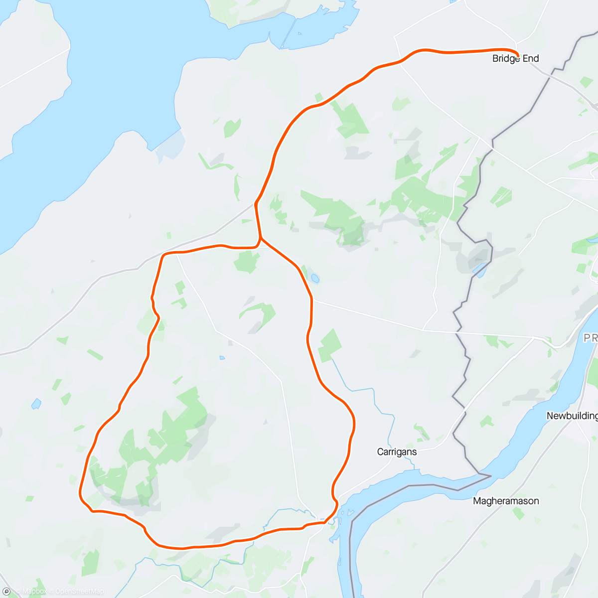 Map of the activity, St Johnston,  Ardagh & Newtown