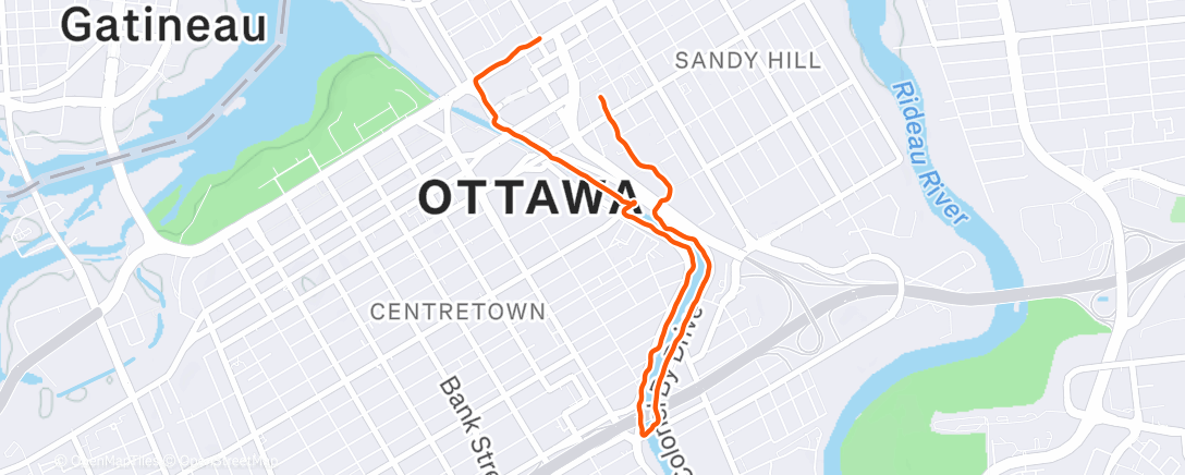 Map of the activity, Lunch Run
