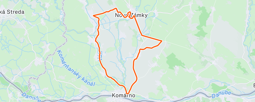 Map of the activity, Lunch Ride