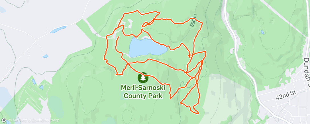 Map of the activity, Morning Trail Run