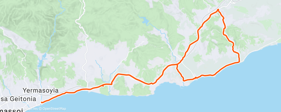 Map of the activity, Morning Ride