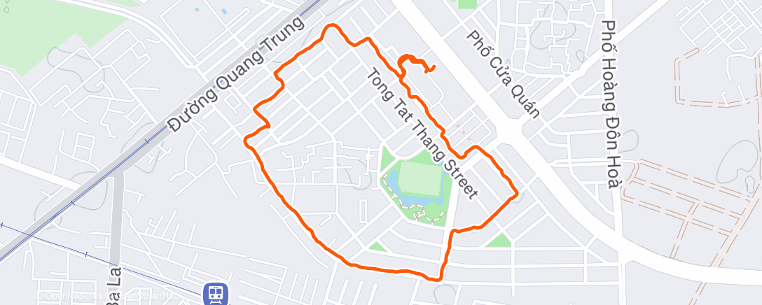 Map of the activity, Night Run