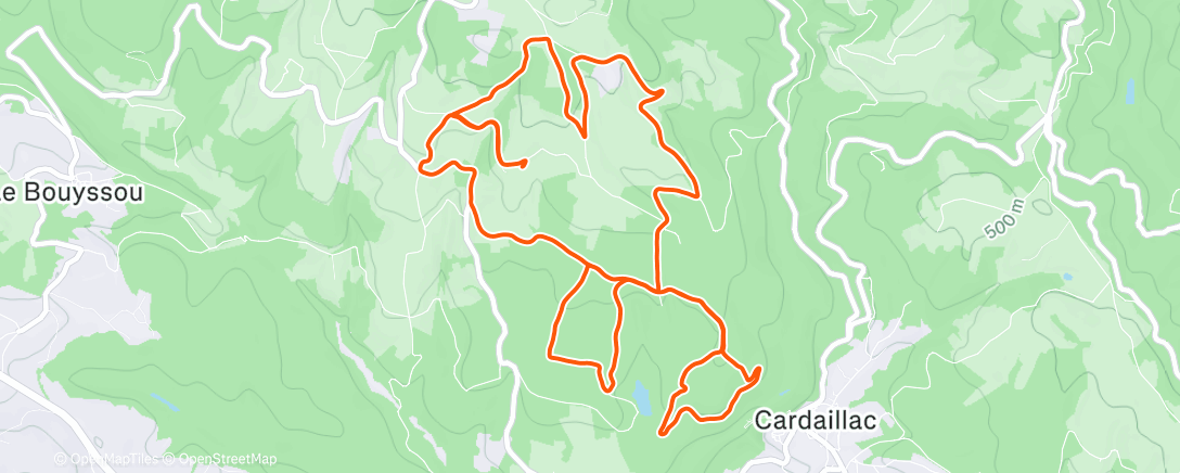 Map of the activity, Trail dans l'après-midi