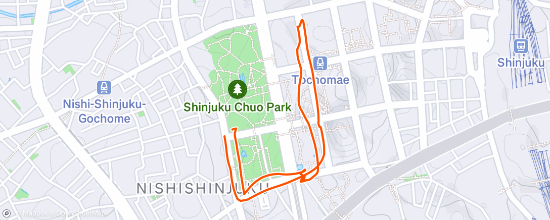 Map of the activity, Sprints and stairs