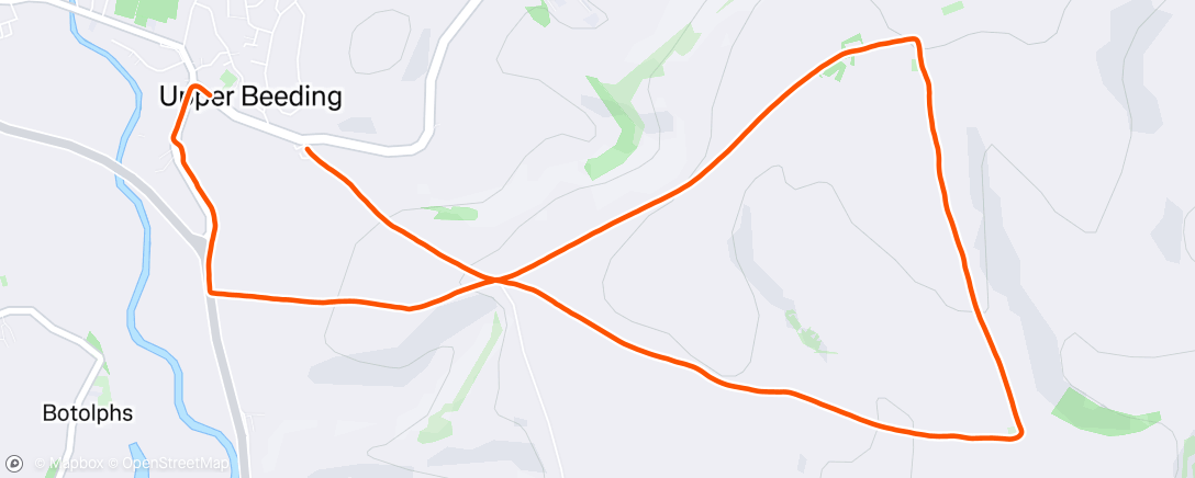 Map of the activity, Afternoon Run