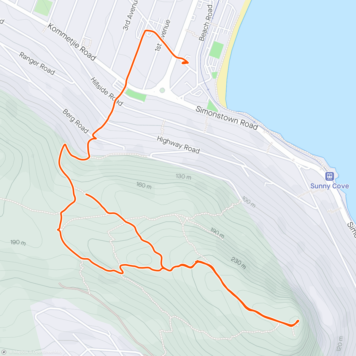 Map of the activity, Elsies Morning Walk