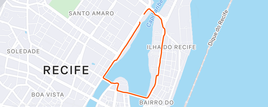 Map of the activity, Corrida