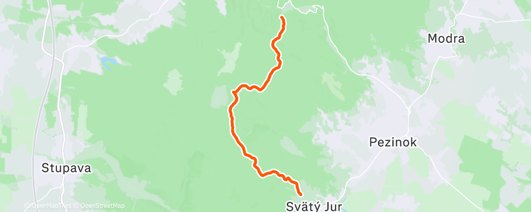 Map of the activity, Cez malokarpatské zvery a ich časti