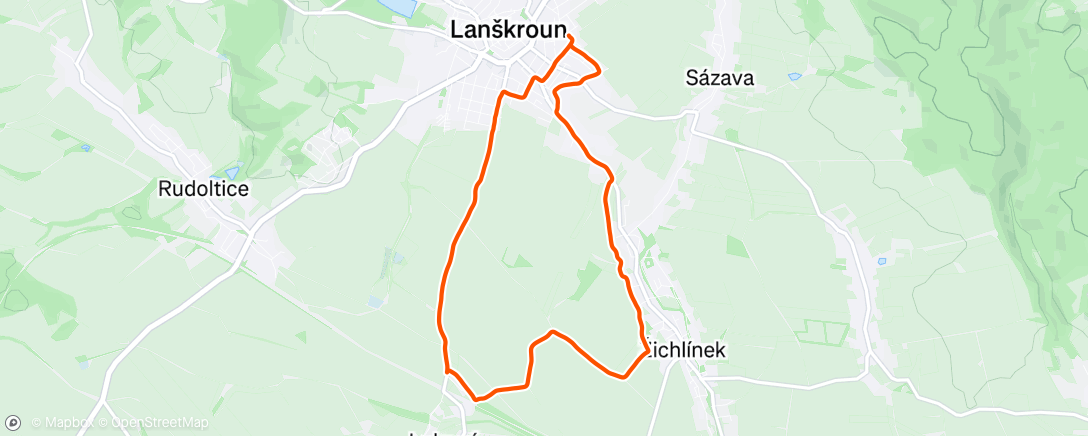 Map of the activity, Lanškroun Run