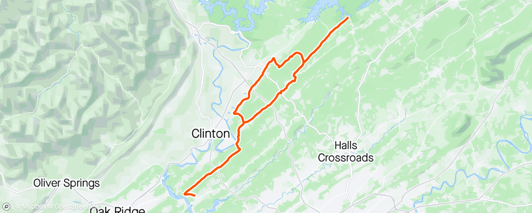 Map of the activity, Moran to Big Ridge