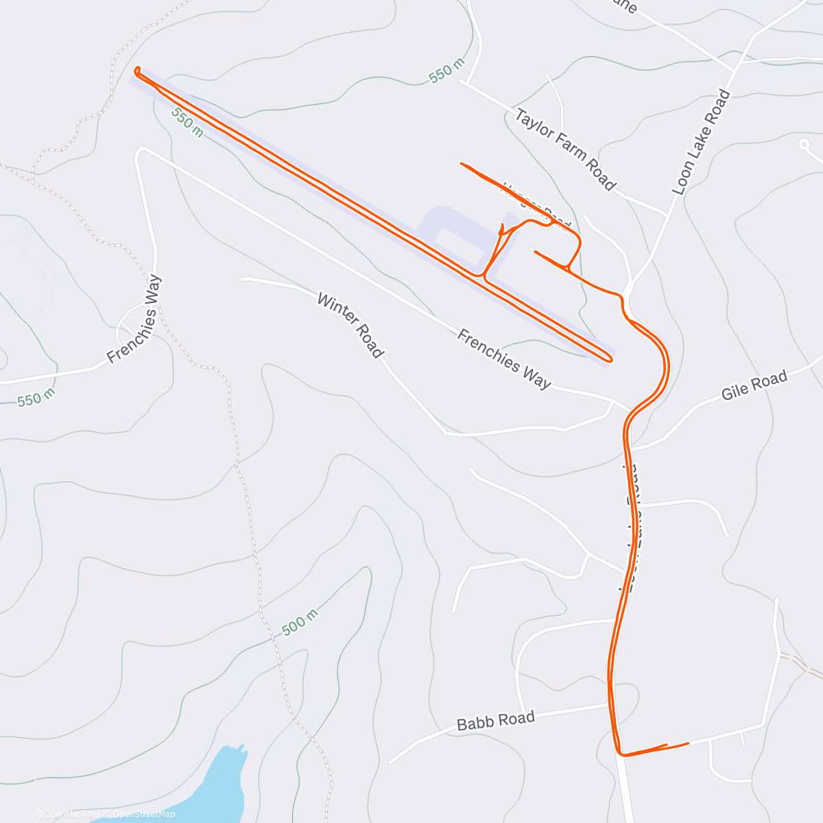 Map of the activity, The takeoff and landing of everything