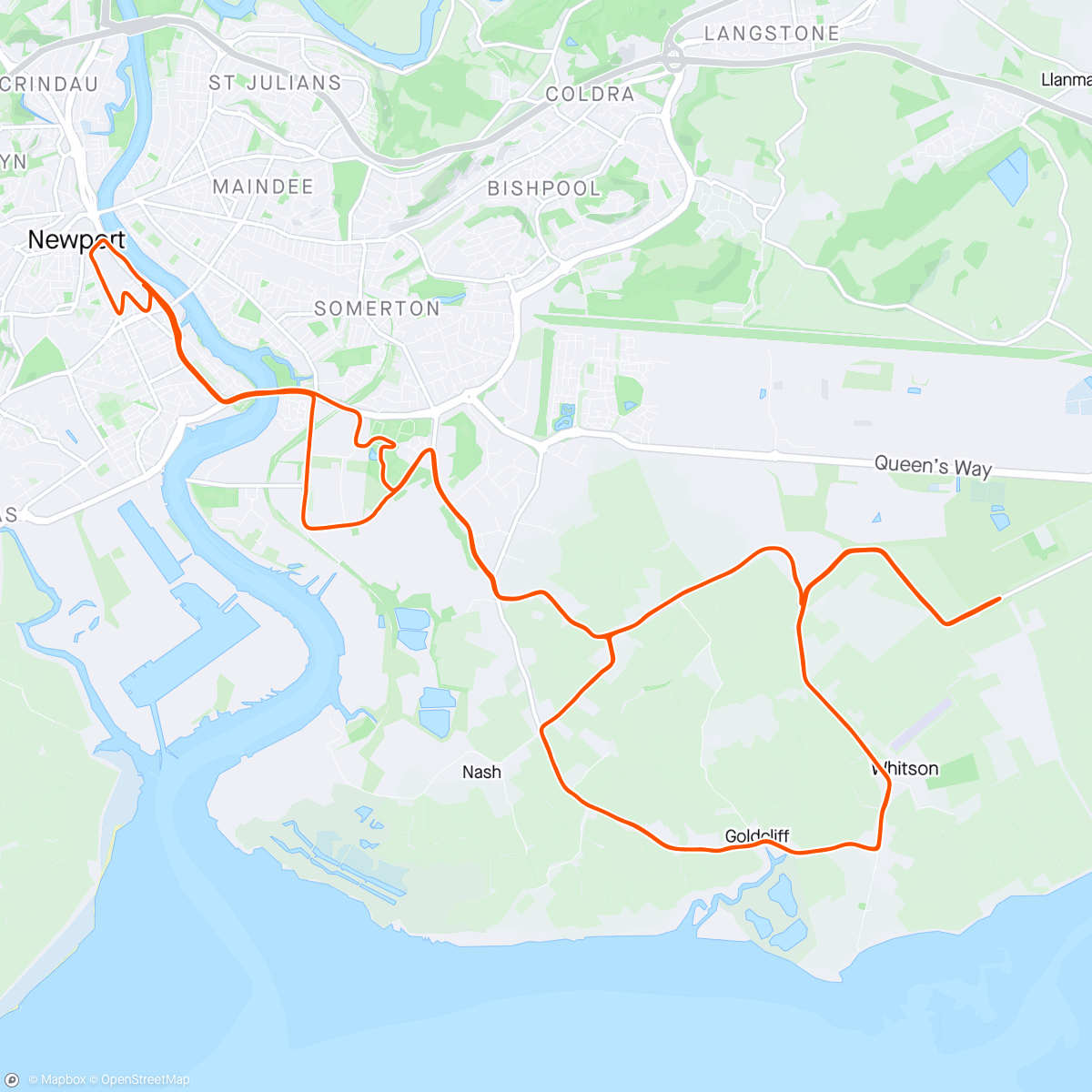 Map of the activity, The one where the wheels fell off (or should I say legs)