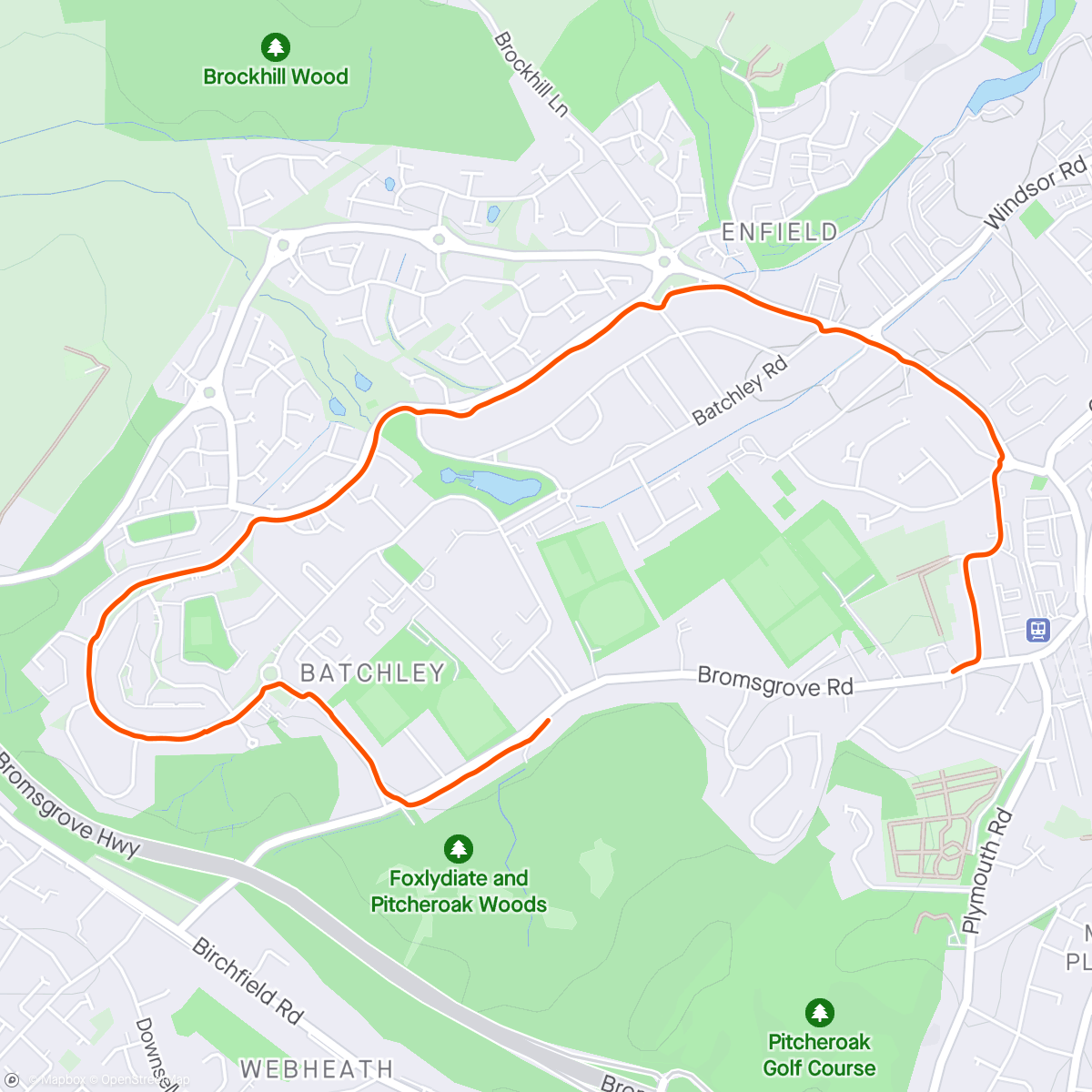Map of the activity, Morning Run with my four legged friend 🦮