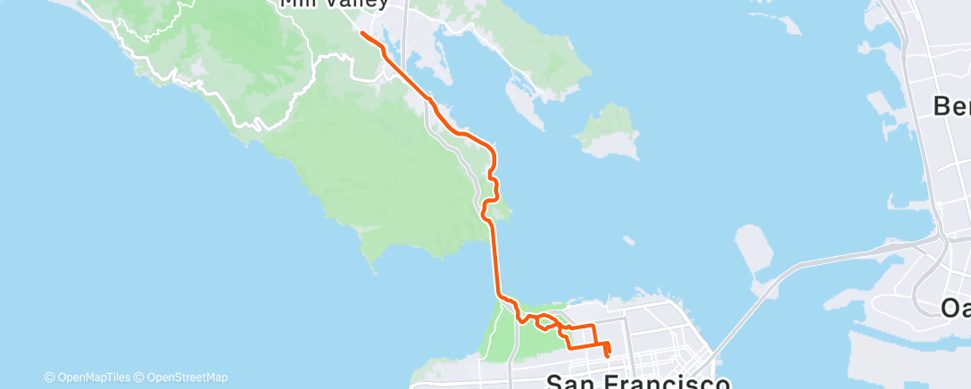 Map of the activity, Lunch Ride