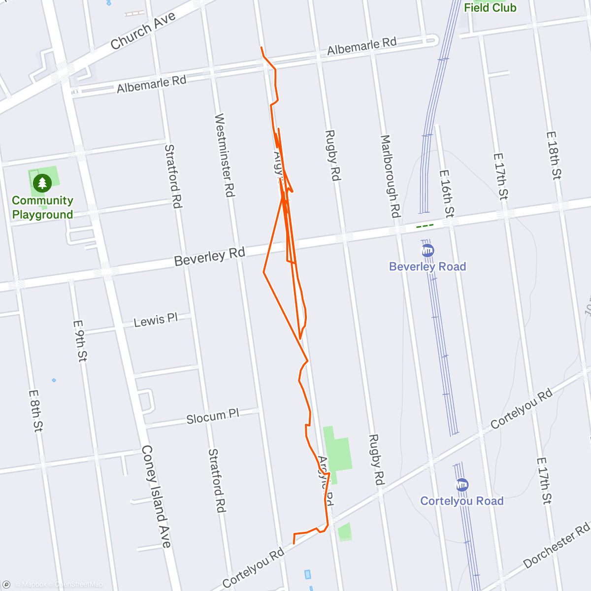 Map of the activity, Amanda took Rocky for a walk with his Fi Smart Collar
