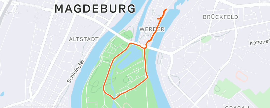 Map of the activity, Nachtlauf