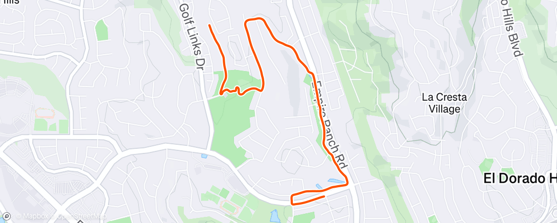 Map of the activity, Evening Ride