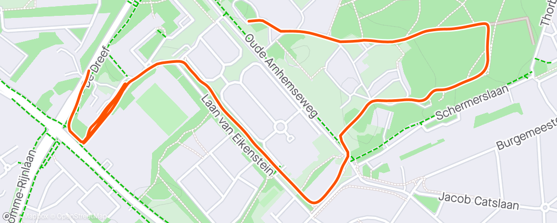 Map of the activity, Evening Walk with dog