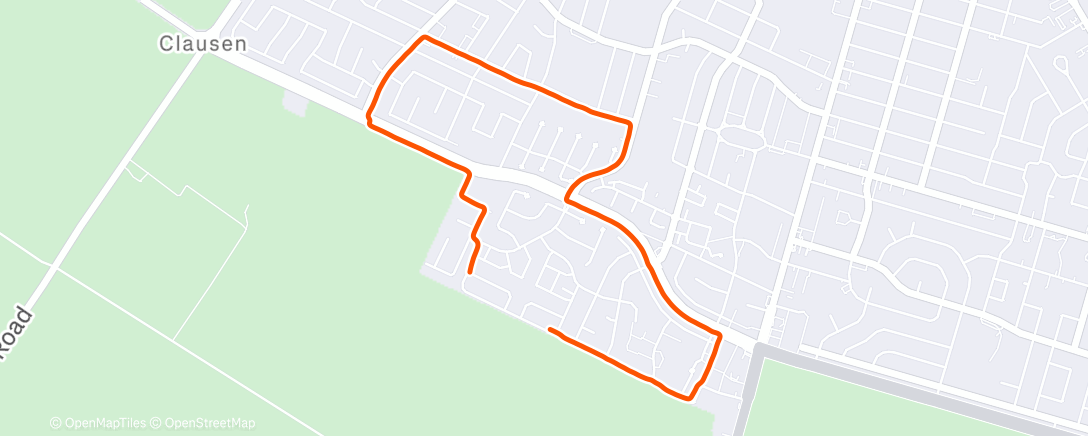 Map of the activity, Lunch Run