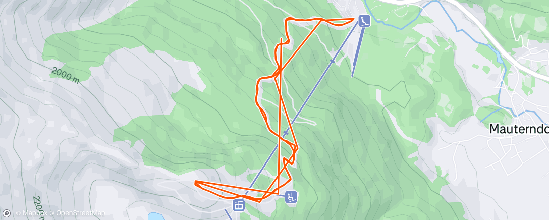 Map of the activity, Tourenskilauf am Nachmittag