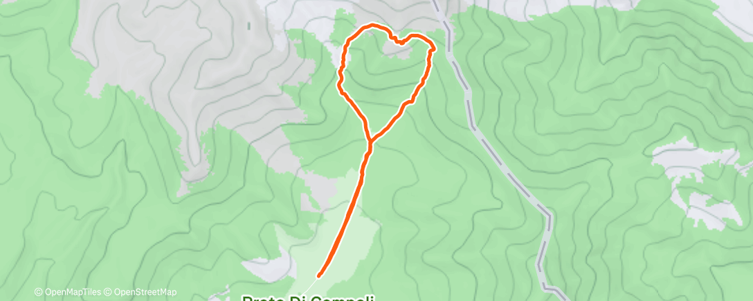 Map of the activity, Morning Hike