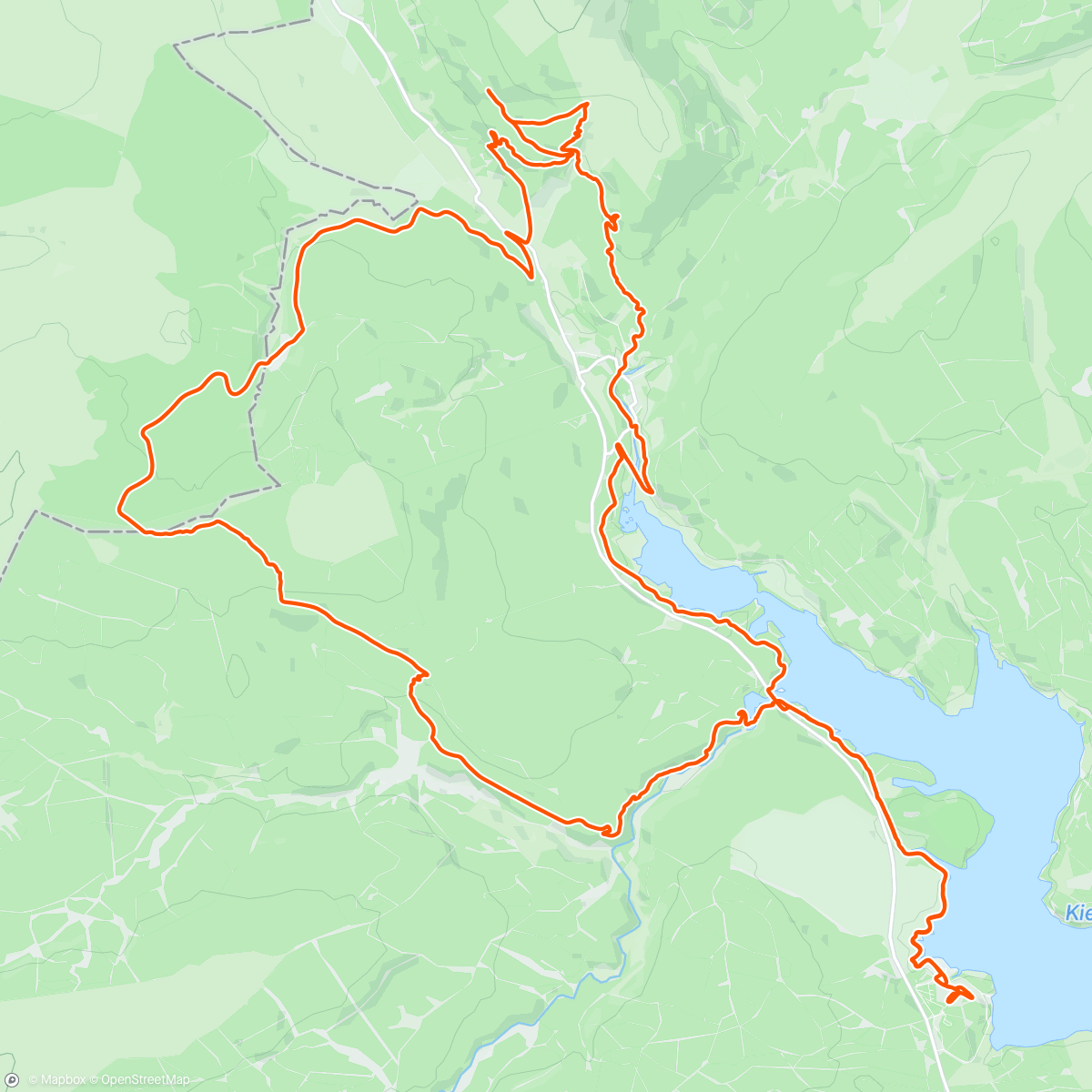 Map of the activity, Lewisburn -> Deadwater Red