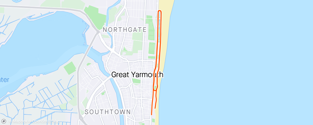 Map of the activity, Great Yarmouth 5 Mile series - Race 1 👊👌