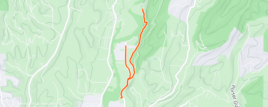 Map of the activity, Cherryvale & Bobcat Trail