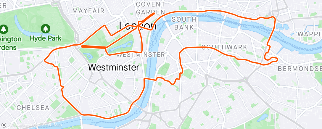 アクティビティ「Zwift - Greatest London Flat in London」の地図