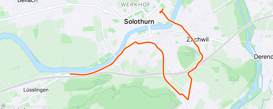 Map of the activity, Fahrt am Morgen