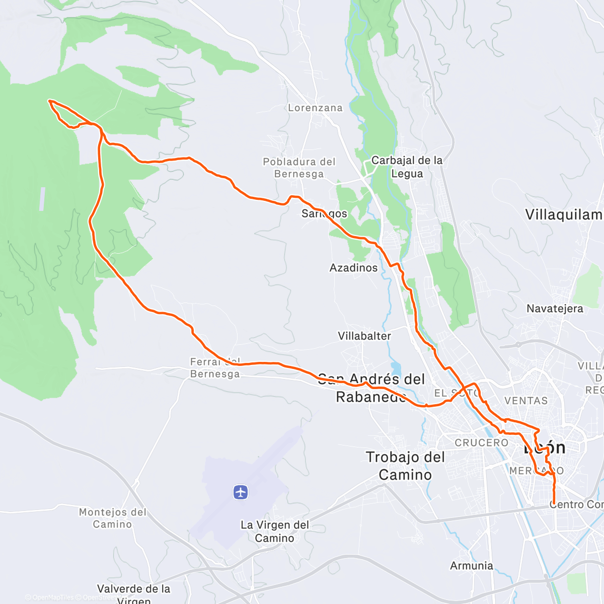 Карта физической активности (Pinar express... Salida con viajeros. Ciclo viajeros)