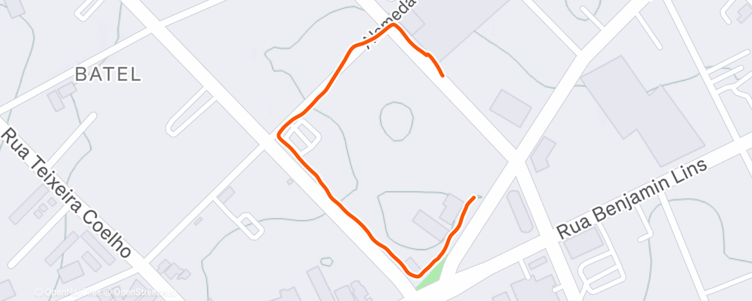 Map of the activity, Morning Walk