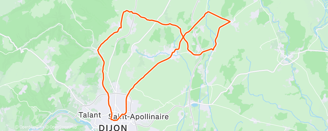 Map of the activity, Afternoon Ride