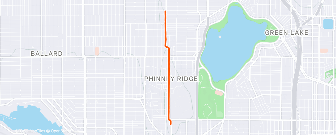 Map of the activity, Afternoon Run