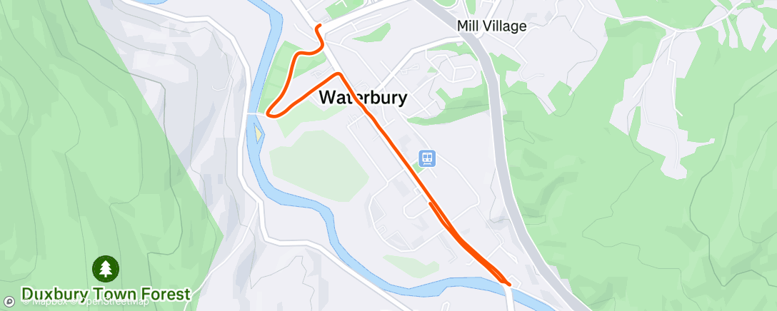 Map of the activity, Afternoon Run