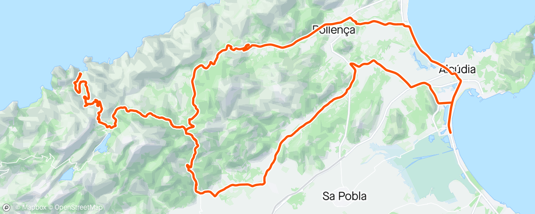 Mapa de la actividad, Nice loop and Sa Calobra