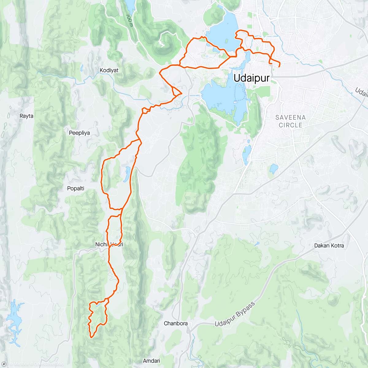Mapa da atividade, Sunday group ride