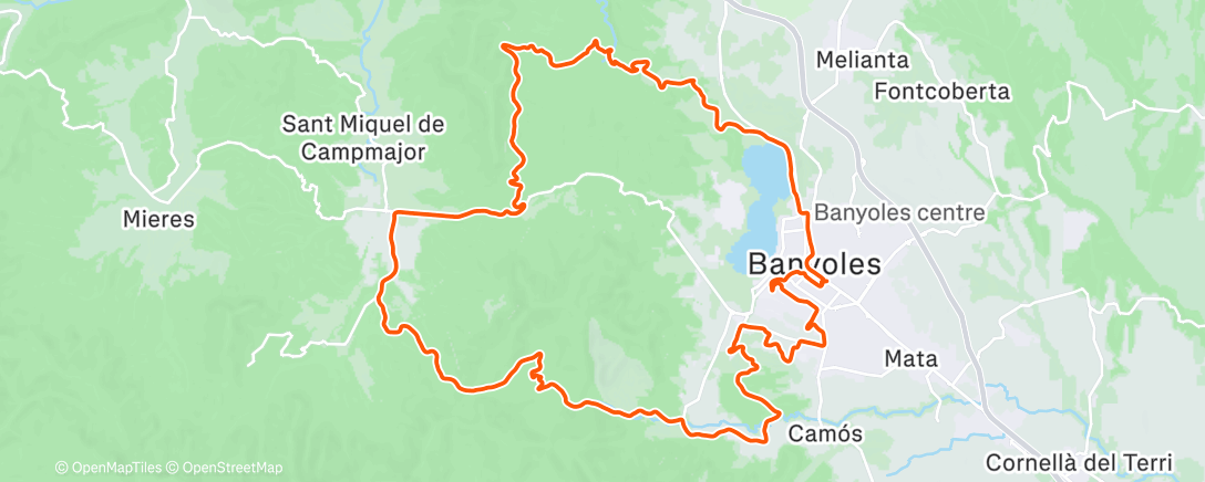 Map of the activity, B t  T pujarnol, sant mikel, merlant evitant el fang